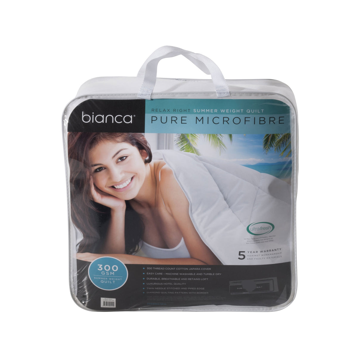 Bianca Luxurious 300GSM Summer Microfibre Quilt - Super King Size