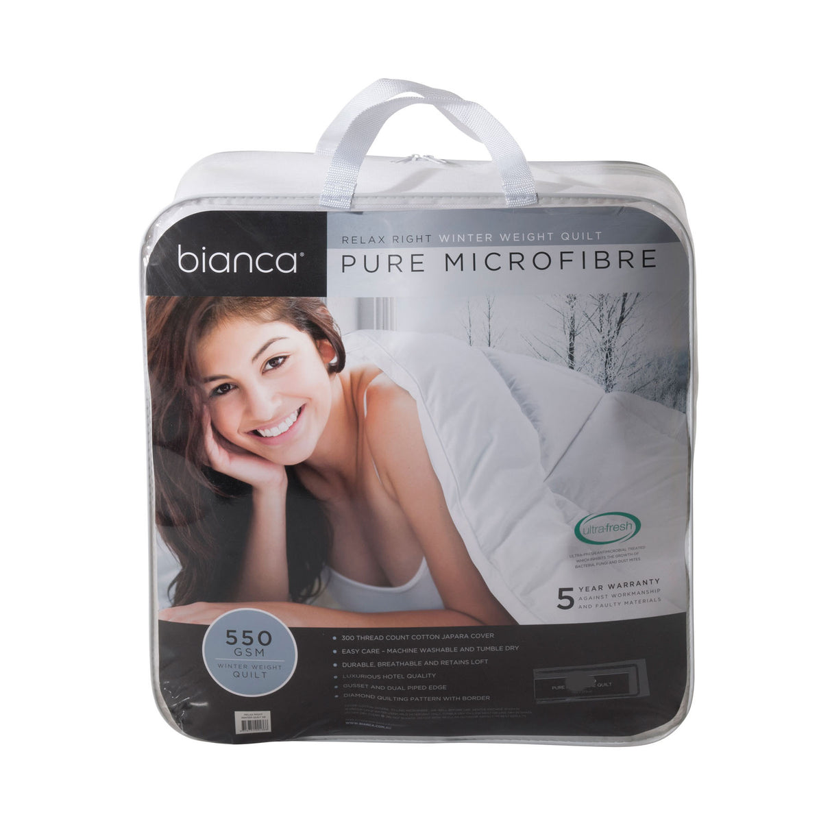 Bianca 550GSM Luxurious Winter Microfibre Quilt - King Size