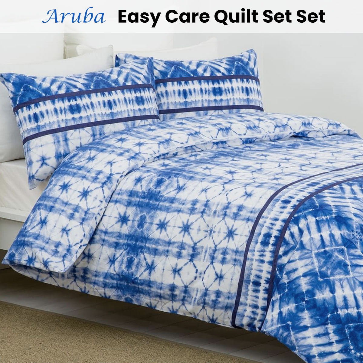 Belmondo Aruba Caribbean Dream Easy Care Quilt Cover Set - Queen Size