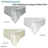 Jacquard Table Cloth Scribble Grey 150 x 270 cm