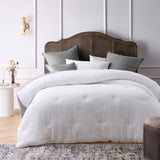 Accessorize White Dotty Clip Jacquard Comforter Set - 3 Piece Queen Size