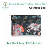 PIP Studio Combi Flower Festival Dark Blue Cosmetic Bag