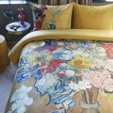 Van Gogh Museum 50th Anniversary Gold Floral Cotton Sateen Quilt Cover Set - Super King Size