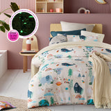 Happy Kids Our Planet Earth Glow in the Dark Quilt Cover Set Double