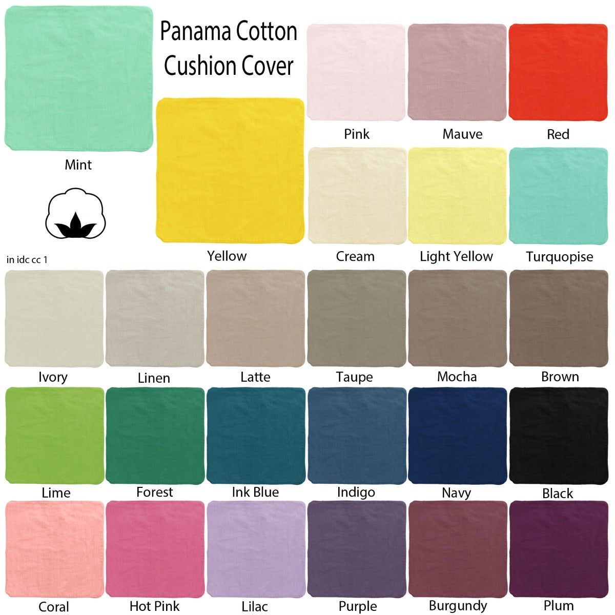 IDC Homewares Panama 100% Cotton Cushion Cover Latte