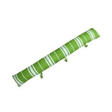 Stylish Green and White Striped 320g Lightweight Draught Excluder - 90 x 14 cm