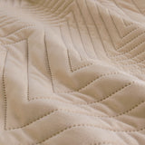 Ardor Hana Champagne Embossed Velvet Quilt Cover Set King - Side View