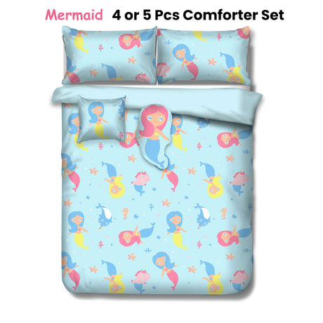 Mermaid Adventure 4-Piece Kids Comforter Set by Ramesses