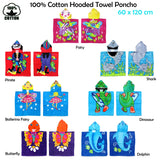 Cute Kids Cotton Hooded Towel Poncho 60 x 120 cm Dinosaur