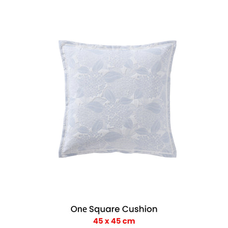 Private Collection Hydrangea Chambray Square Filled Cushion 45 x 45cm