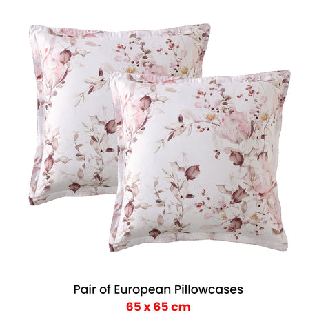 Private Collection Pair of Millicent Rose European Pillowcases 65 x 65cm