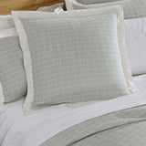 Kingston Moss 100% Cotton Yarn Dyed Jacquard Quilt Cover Set - Elegant Check Pattern for Modern and Classic Bedrooms