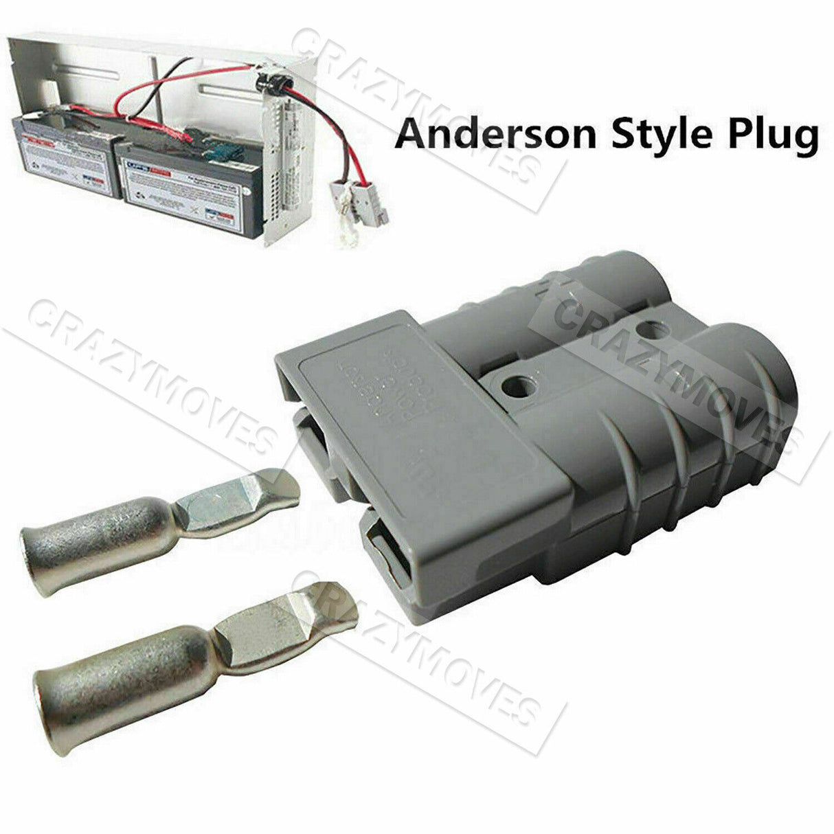 50 Amp Anderson Connector Set - 10 Pairs for 6AWG 12-24V DC Systems