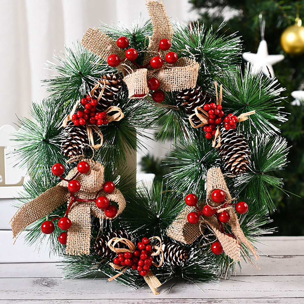 Christmas Wreath Door Garland Decoration Front Door Hanging Flowers Tree Decor(H1-3)