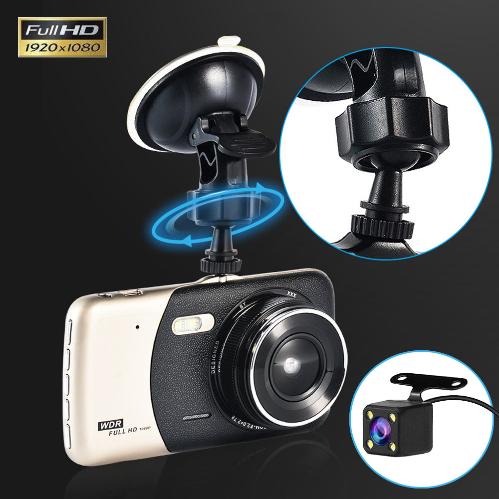 1080P Car Dash Camera Dual Front and Rear Video DVR Recorder Night Vision Kit