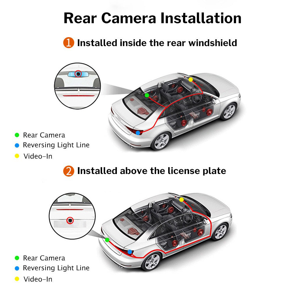 3 Channel Car DVR HD 1080P Vehicle Dash Cam Three Way Camera DVRs Recorder with 32 GB Card