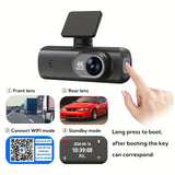 4K Front and Rear Dual Dash Cam WiFi GPS Car Camera with 64GB SD Card