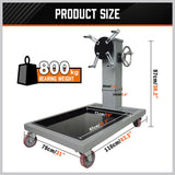 800kg Folding Engine Stand 1763lb Heavy Duty Workshop Auto Crane Hoist Motor - Side View