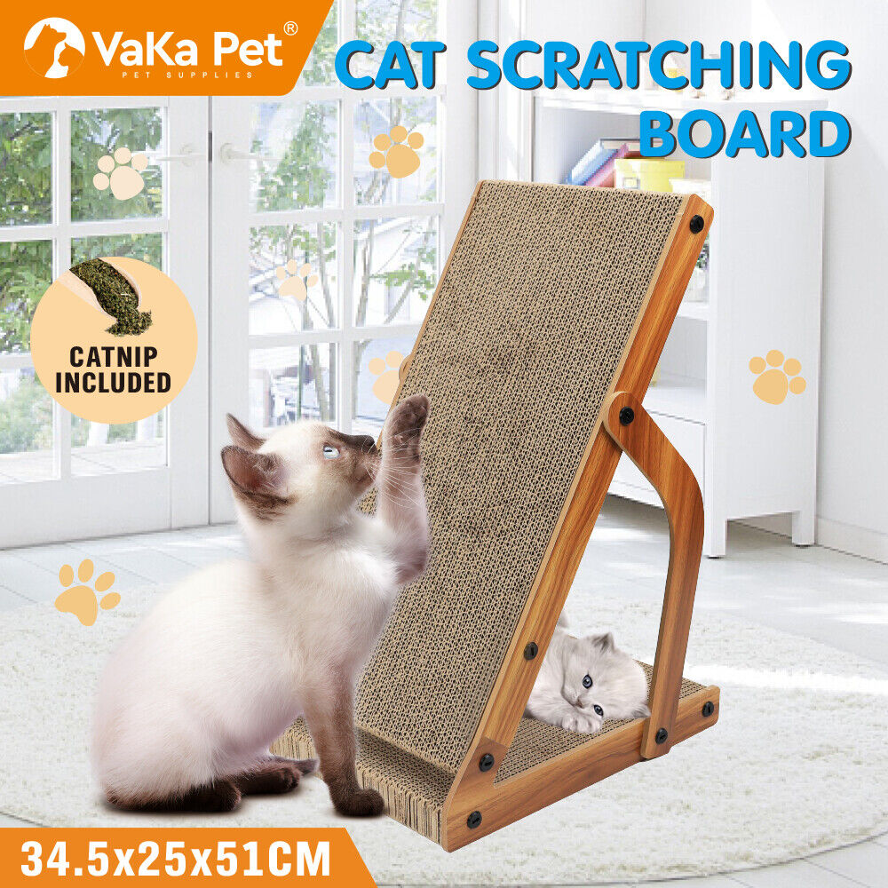 VaKa Cat Scratching Scratcher Board Cat Tree Pad Lounge Toy Corrugated Cardboard