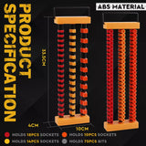 2-Pack Socket Rail & Bit Holder 1/4 3/8 1/2 Drive Portable ABS Socket Organizer