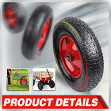 16" Wheelbarrow Trolley Wheel 4.80 4.00-8 Pneumatic Tyre 25.4mm Bore Tire Steel