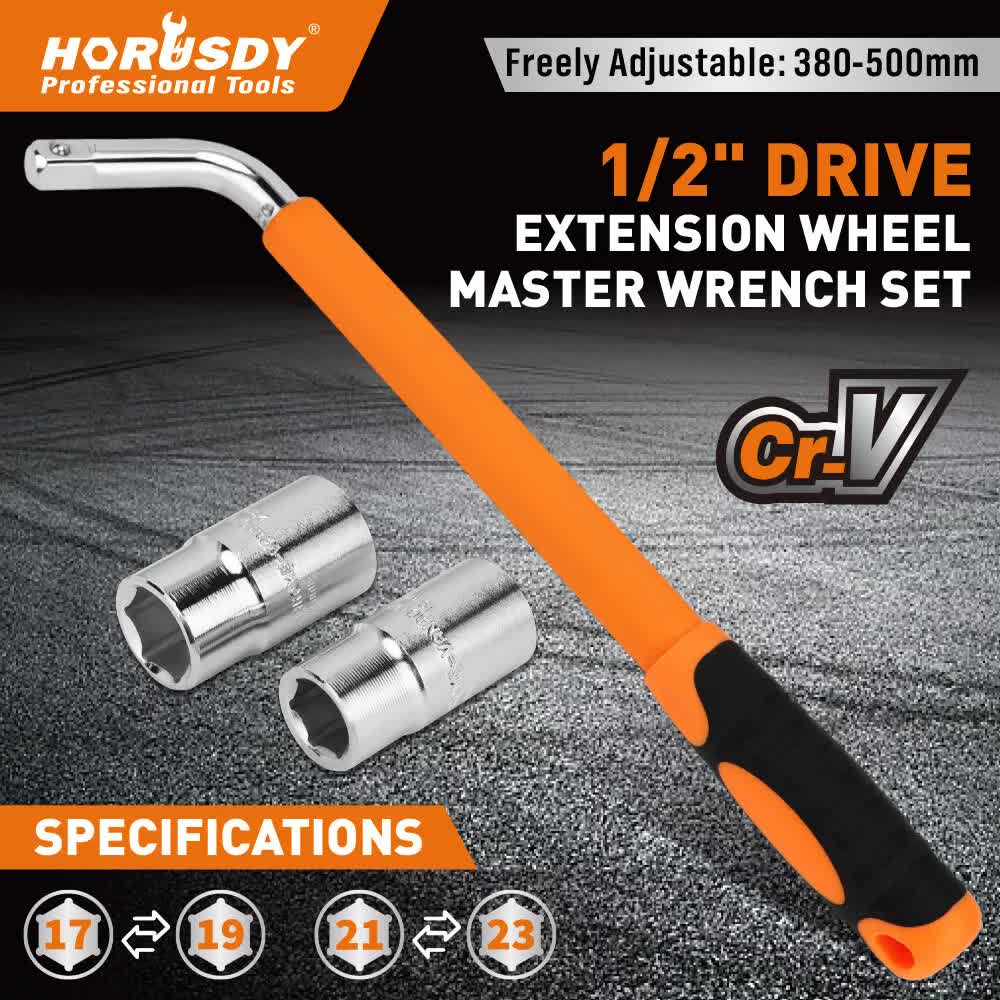 3Pcs Telescoping Lug Wrench 17/19mm 21/23MM Extendable Lug Wrench Tire Wrench