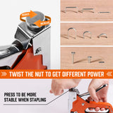 HORUSDY 3in1 Staple Gun Heavy Duty Stapler Fastener Tool Tacker free Staples