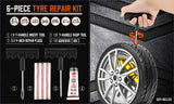 Ultimate Tire Puncture Repair Kit - 12-Piece Set for Cars, Motorcycles, and Trucks - Includes 3 Heavy-Duty Repair Strings