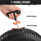 Ultimate Tire Puncture Repair Kit - 12-Piece Set for Cars, Motorcycles, and Trucks - Includes 3 Heavy-Duty Repair Strings