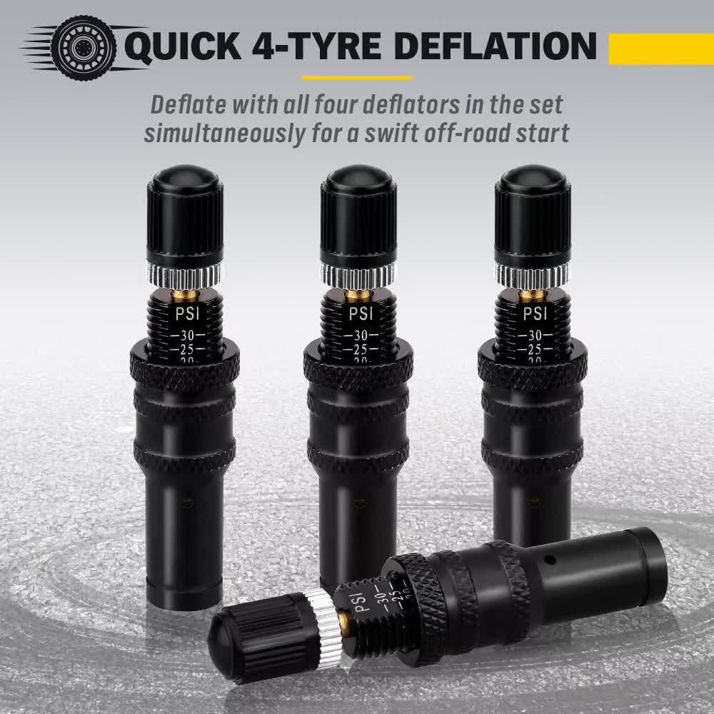 4Pcs Tyre Deflators Air Deflator Tire Valve Core Tool 10~30 PSI Portable 4x4 Au