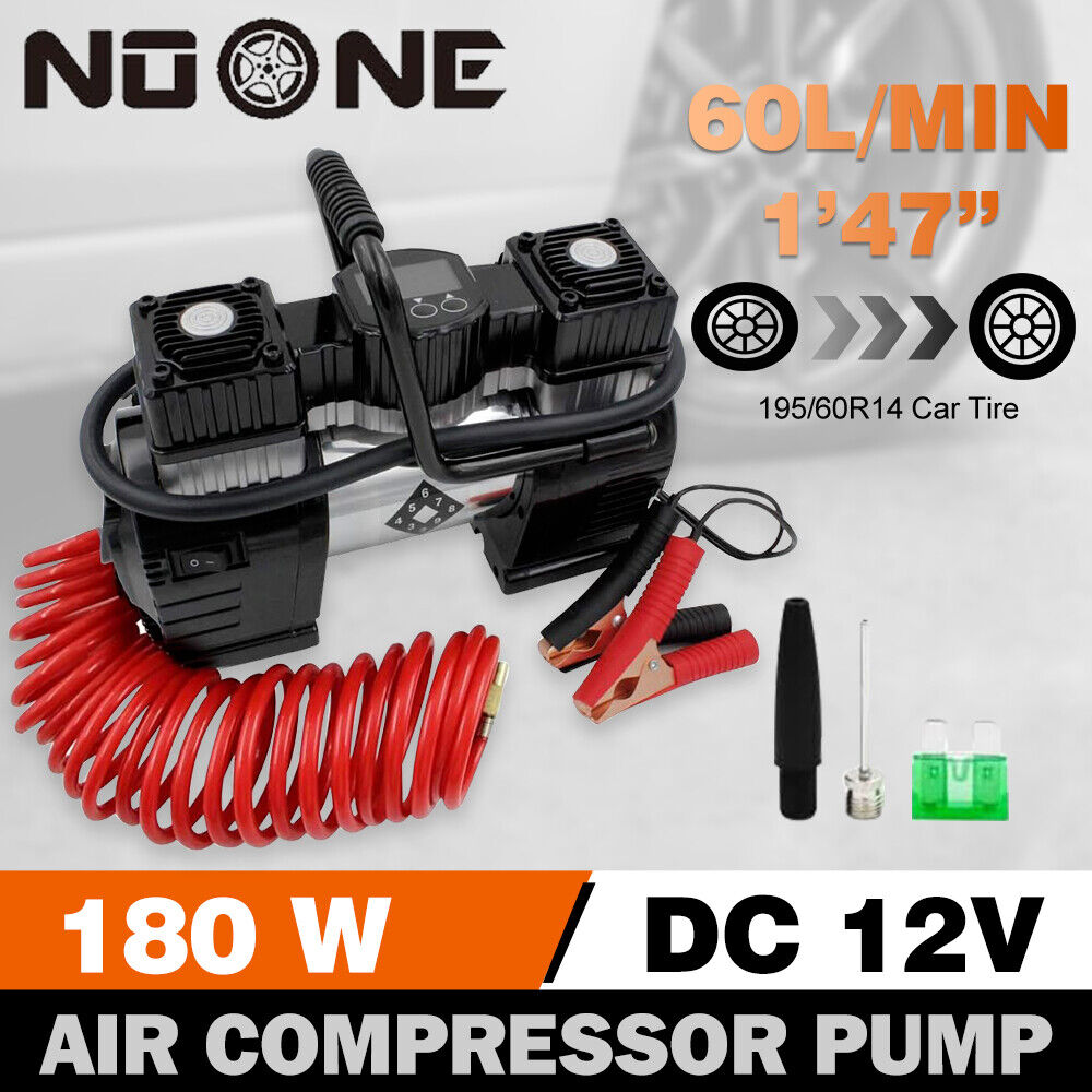 NOONE 12V Digital Gauge Tyre Inflator Air Compressor Tire Pump Tire Inflator