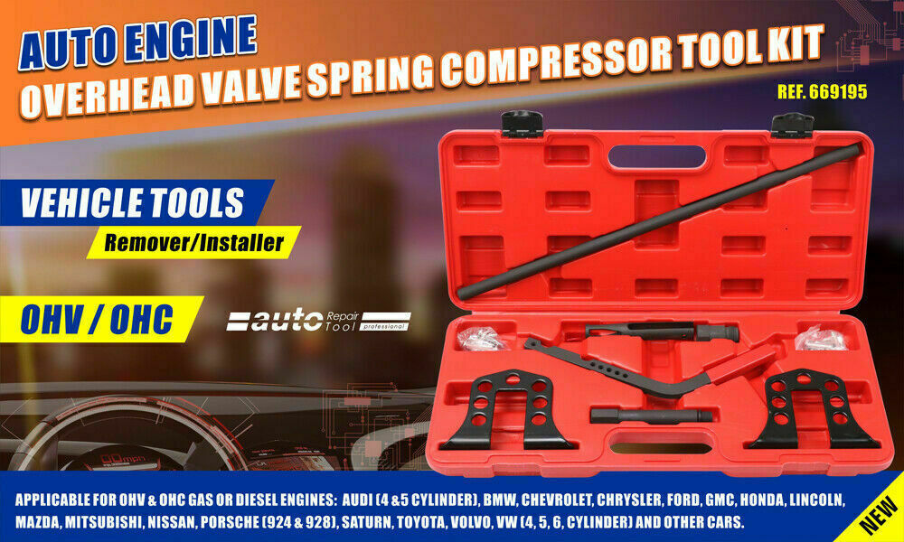 Overhead Valve Spring Compressor Universal Tool Kit OHC OHV Petrol Diesel Engine