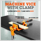 90mm Drill Press Bench Vice Quick Release Clamp Jaw Soft Grip Hand Pads Woodwork