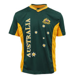 Adults Kids Men's Sports Soccer Rugby Jersy T Shirt Australia Day Polo Souvenir, Green, 2XL