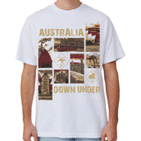 100% Cotton Australia Down Under Souvenir T-Shirt Unisex Adult Iconic Tee Top, Black, S