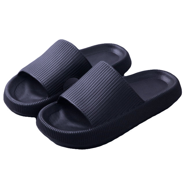 Pillow Slides Sandals Non-Slip Ultra Soft Slippers Cloud Shower EVA Home Shoes, Navy, 40/41