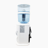 Luxurious White Benchtop Hot and Cold-Water Dispenser with Filter Bottle and LG Compressor