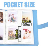 LIFEBEA 256-Photo Capacity Instant Camera Album for Fujifilm Instax Mini & Polaroid, Stylish Blue PU Cover