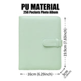 LIFEBEA 256-Pocket Instant Photo Album for Fujifilm Instax Mini & Polaroid Cameras - Green