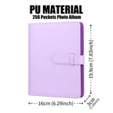 LIFEBEA 256-Pocket Instant Photo Album for Fujifilm Instax Mini & Polaroid Cameras - Purple