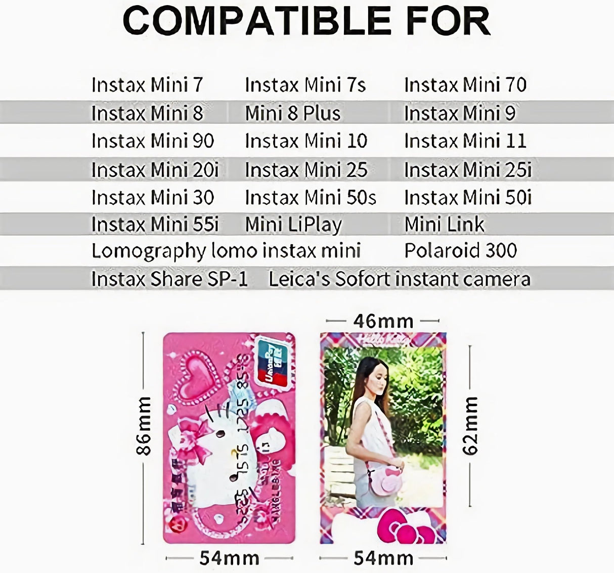 LIFEBEA Mini Photo Album for Instant Prints - Holds 100 Photos, Light Blue Case for Fujifilm Instax & Credit Cards