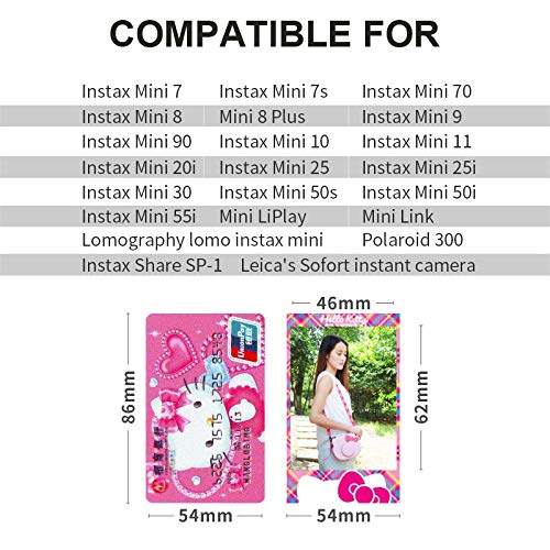 LIFEBEA Compact 100 Pocket Mini Photo Album - Purple Case for Fujifilm Instax & Credit Card Photos