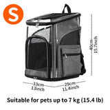 LIFEBEA Cat Pet Carrier Backpack - Dog Puppy Travel Space Carrier Bag - Intimate Design & Easy Access for Pets - Breathable & Soft Backpacks - Ideal Use for Outdoor Trip (S)