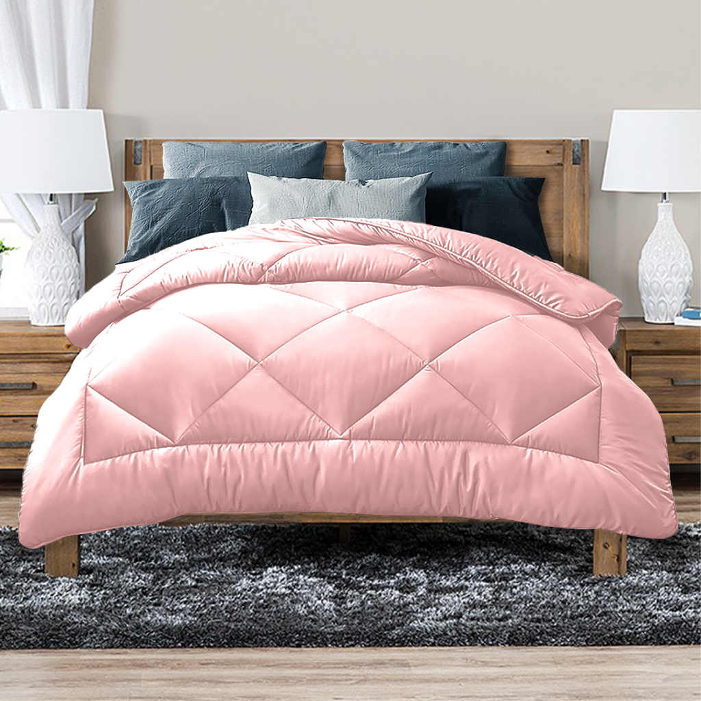 Australian Made All-Season Bamboo Blend Quilt for King Single - 400GSM Blush