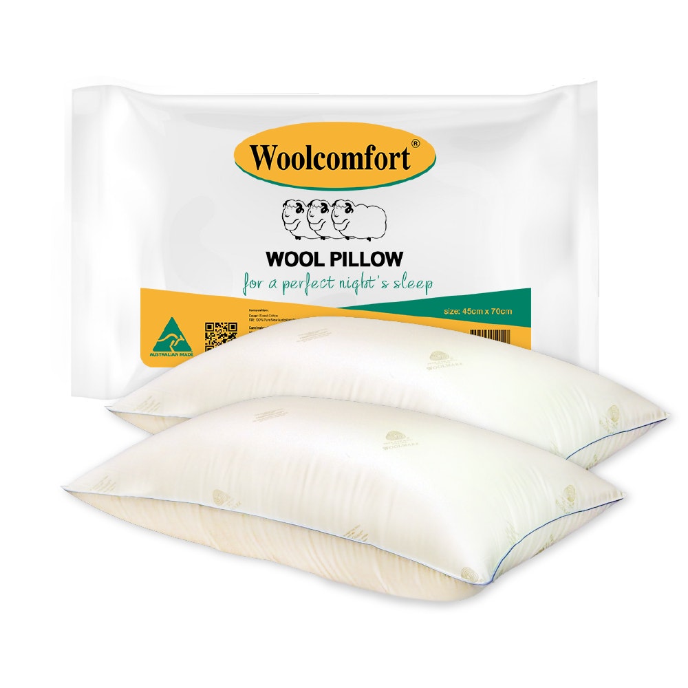 Australian Made Natural Wool Pillow Set for Ultimate Comfort