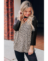 Azura Exchange Chic Leopard Print Crisscross Top - XL