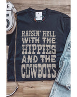 Azura Exchange Retro Hippies and Cowboys Graphic T-Shirt - XL