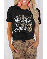 Azura Exchange Holiday Leopard Print Tee - 2XL