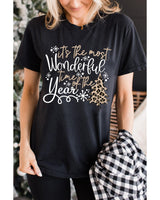 Azura Exchange Festive Leopard Print T-Shirt - XL