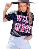 Wild Print Chic Leopard Graphic T-Shirt - XL